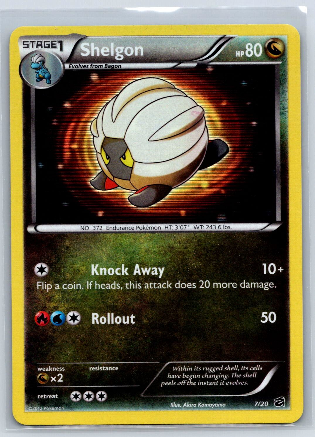 Shelgon (Holo) Dragon Vault 7/20 Rare Pokemon Card NM