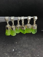 6 pièces beaux pendentifs péridot avec argent 925