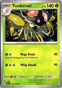 Toedscruel Normal Uncommon SV07: Stellar Crown 018/142 NM