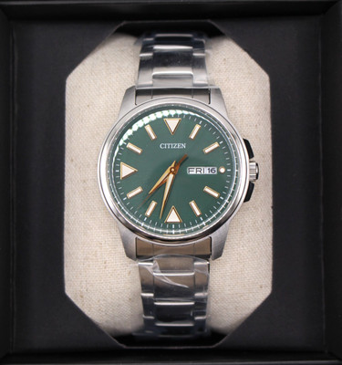Citizen Collection BM8180-71W Eco-Drive Green Dial Stainless Steel Men Watch