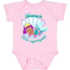 Inktastic Mama's Little Mermaid Baby Bodysuit Mermaids Kids Mama Mommy Mom New