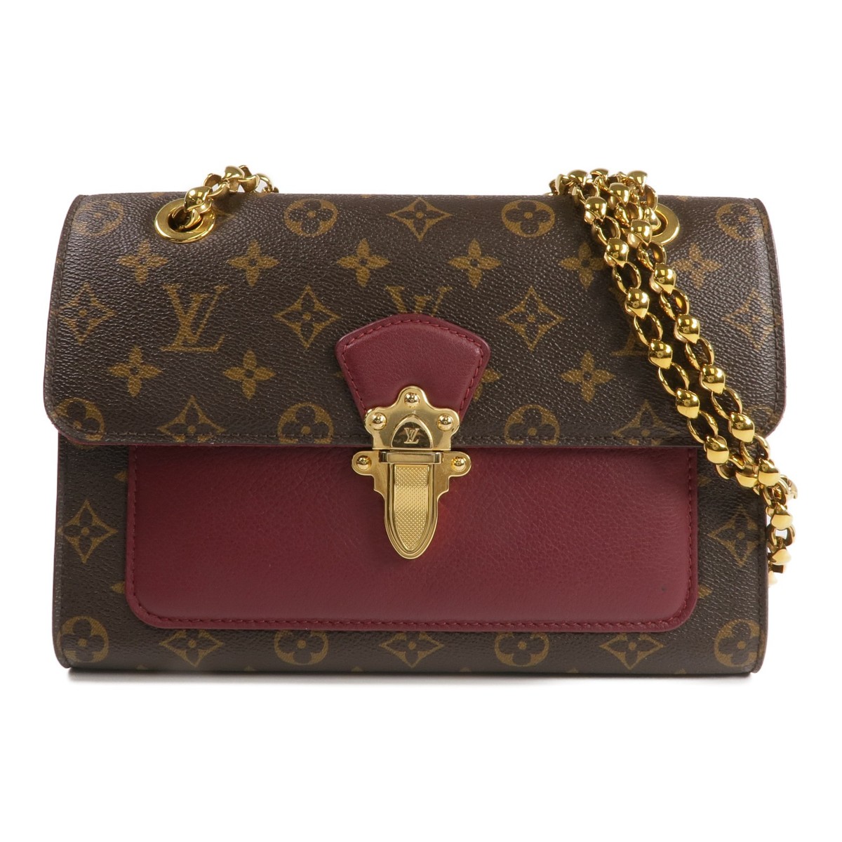 LOUIS VUITTON LV GHW Victoire Chain Shoulder Bag AH0197 Monogram
