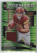 2024 Panini Prizm Premier Jerseys Neon Green Pulsar Luke McCaffrey #PJ-LMY 12g7
