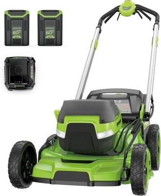 Greenworks 60V 21'' Self-Propelled Mower w/ (2) 5 Ah Batteries & Rapid Charger