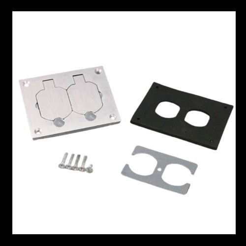 (Pack Of 2) Walker Wiremold, 828R-Tcal, Aluminum Duplex Receptical Plates
