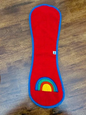 Vintage Blanche Regenbogen Baby Spucktuch Frottee EUC rot - Bild 1 von 4