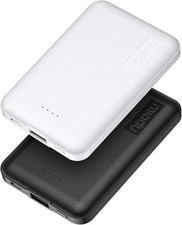 Miady 2-Pack Small Portable Charger 5000mAh Power Bank USB-C Travel Battery Pack