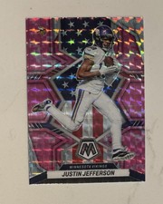 2022 Panini Mosaic - National Pride Justin Jefferson #264 Camo Pink Mosaic Prizm