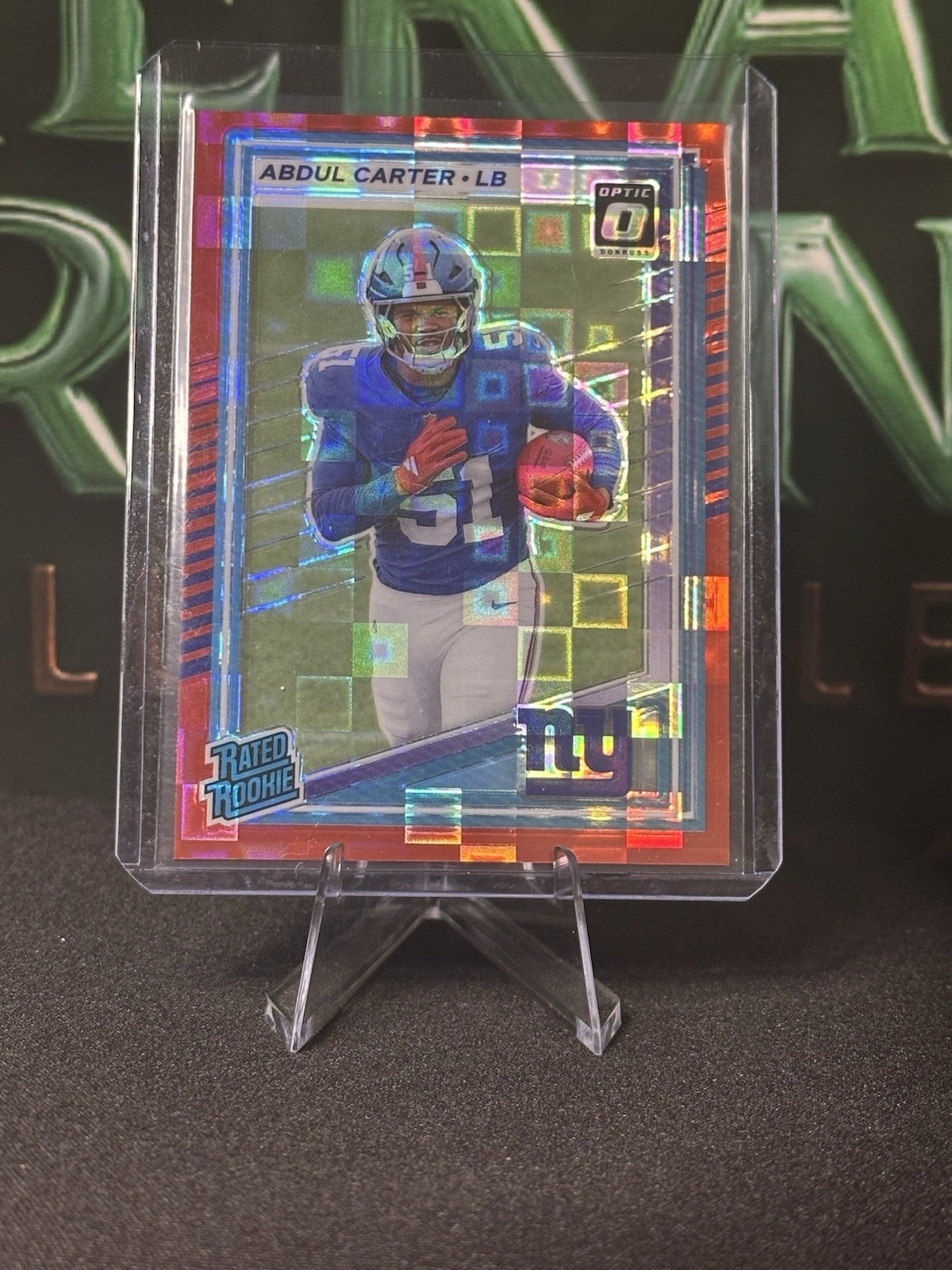 2025 Panini Donruss - Rated Rookie Abdul Carter #315 Optic Preview Red Pandora  