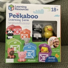 Learning Resources Peekaboo Learning Farm Toddler Toys Finger Puppets Counting