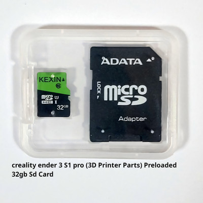 creality ender 3 S1 pro (3D Printer Parts) Preloaded 32gb Sd Card