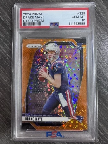 2024 Panini Prizm - Rookie Drake Maye #329 Disco Prizm (RC) PSA 10 Gem Mint