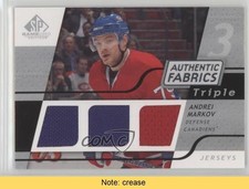 2008-09 SP Game Used Edition Authentic Fabrics Triple Andrei Markov READ 1t6