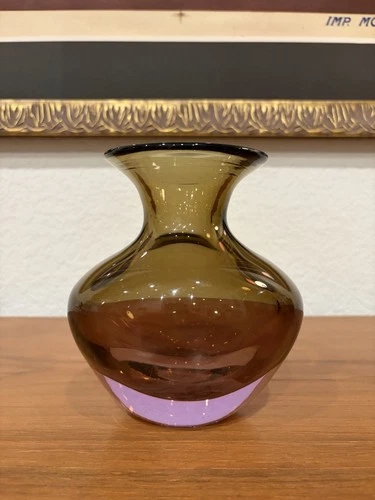 Antonio Da Ros for Cendese Murano Glass Vase - Mid Century Modern Sommerso 6"