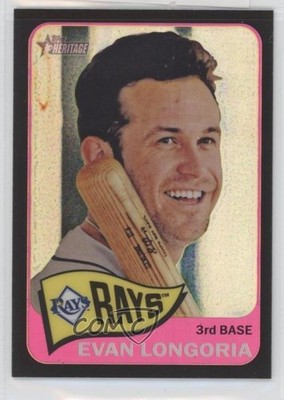 2014 Topps Heritage Chrome Black Refractor 59/65 Evan Longoria #THC-461 3t8