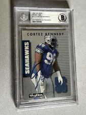 Cortez Kennedy signed encapsulated Card Beckett BAS cert slabbed 1992 Skybox 113