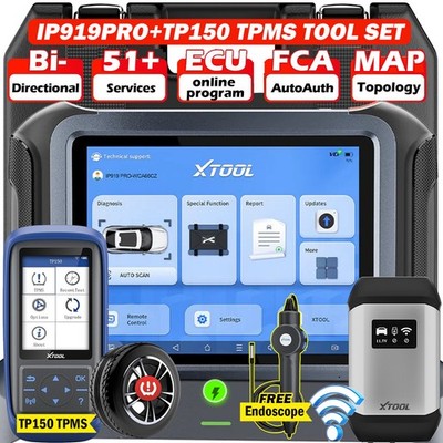 XTOOL IP919PRO Car OBD2 Diagnostic Scanner E.CU Programming TP150 TPMS Tool SET