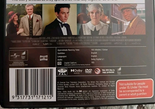 MOTHERING SUNDAY DVD Olivia Colman COLIN FIRTH REGION 4 BRITISH DRAMA AS NEW OOP - Picture 4 of 6