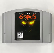 nightmare creatures nintendo 64 n64 video game cartridge  mature rating