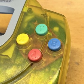 OEM Sega Dreamcast Clear Translucent Yellow Controller HKT-7700 Tested Working