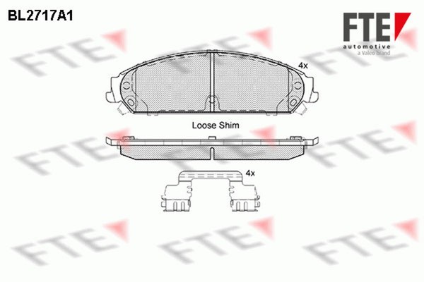 Bremsbelagsatz Scheibenbremse FTE 9010942 FüR Chrysler 300C Touring LX LE CRD-image