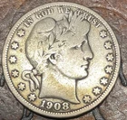 1908-D Barber Half Dollar USA 🇺🇸 Historic Silver Coin 🪙