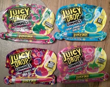 NEW JUICY DROP gummies chewy candy & sour gel U PICK strawberry watermelon cherr