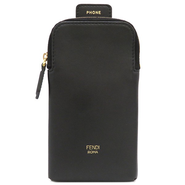 RARE FENDI leather brown smartphone case with adjustable shoulder strap