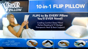 Contour Flip Pillow - 10-in-1 Rest Positions Bed Wedge OPEN BOX, OPEN BAG