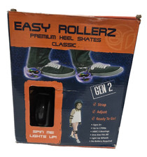 Easy Rollerz Heel Roller Skates Red Adjustable Straps with Light Up Wheels -
