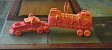 Multicolor Apocalyptic War Tanker, Wheels do roll. 3d printed. Ready for paint.