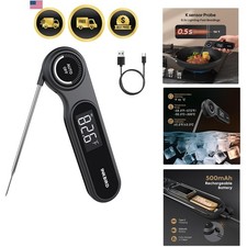0.5 Seconds Rechargeable Instant Read Meat Thermometer for Cooking