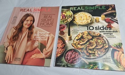 Real Simple MAGAZINE October November 2025 Issues Drew Barrymore Cover Lot Of 2