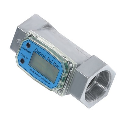 LABLT 1.5'' Digital Turbine Flow Meter,10.5-74 GPM Inline Thread with LCD Display