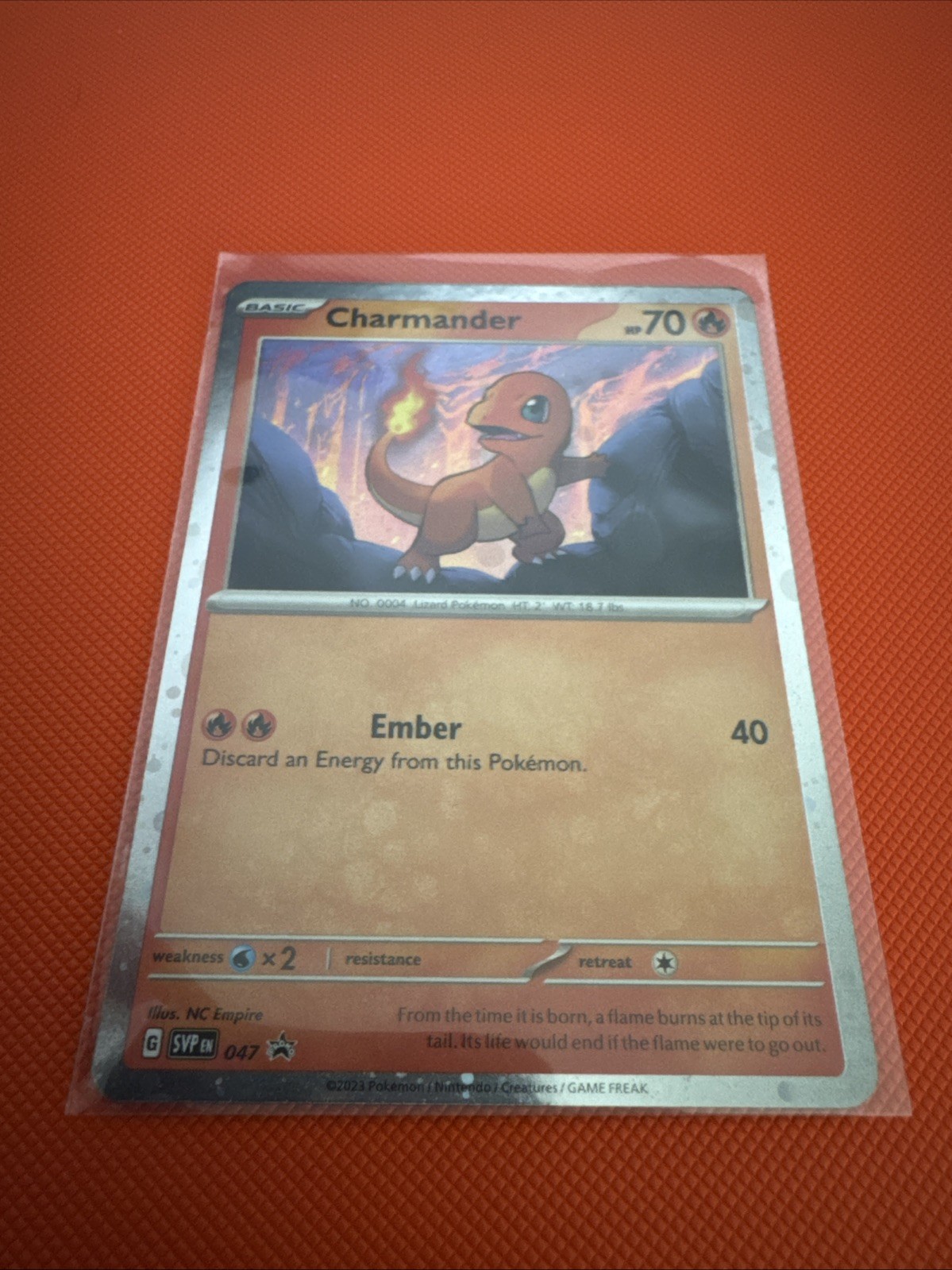 Pokémon TCG Scarlet & Violet Black Star Promo Charmander #47 Cosmos Rare NM