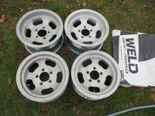4 14 X 5.5 7 Vintage Slotted Mag Wheels 5x4.75 Slot Aluminum