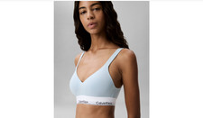 Calvin Klein Women's Modern Cotton Lift Bralette - Sterling Blue WNT Size - XL