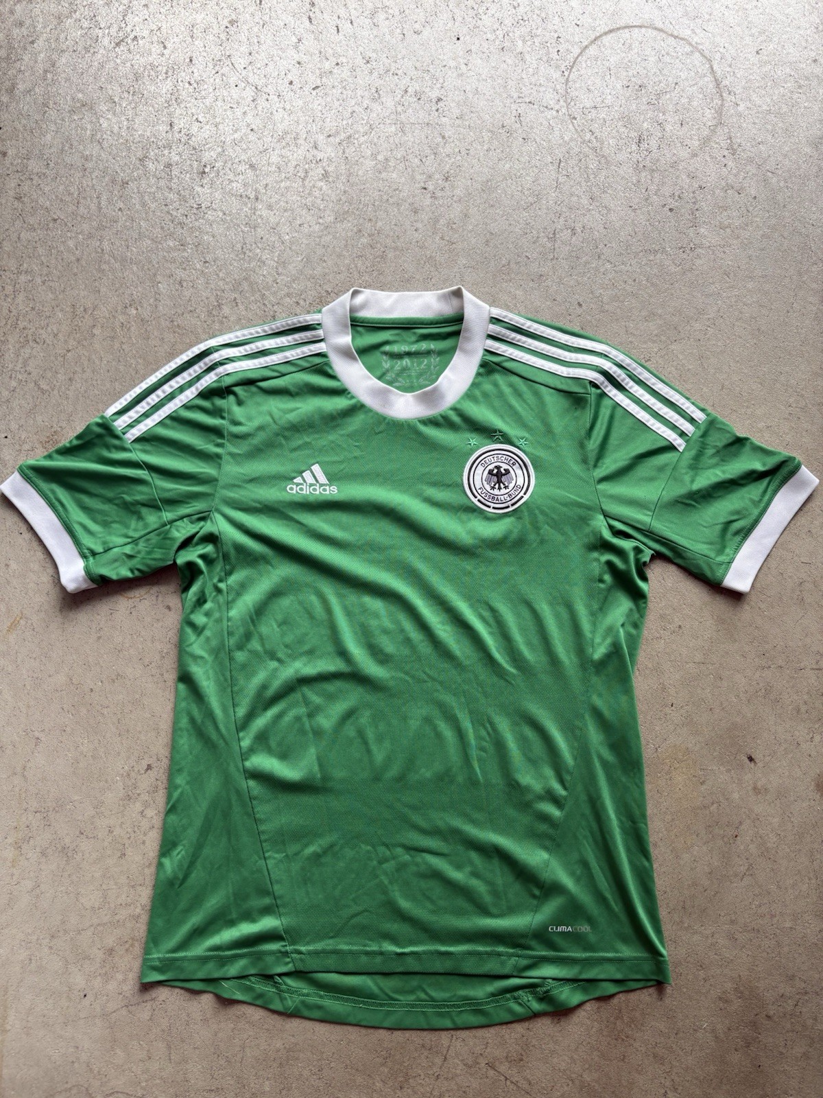 Vintage Adidas Germany 1972 2012 World Cup Soccer Football rare green jersey