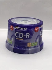 MEMOREX Music CD-R 50 PK pack Spindle 52X 700MB 80min Blank CD BRAND NEW SEALED
