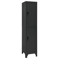Image of Locker Cabinet Anthracite 38x45x180 cm Steel