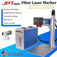 2.5D JPT Mopa 300W Fiber Laser Marking Cutting Machine Ezcad3 Motorized Z US