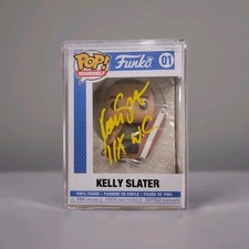Kelly Slater Signed Surfer Custom Funko Pop 11x World Champ Inscription PSA READ