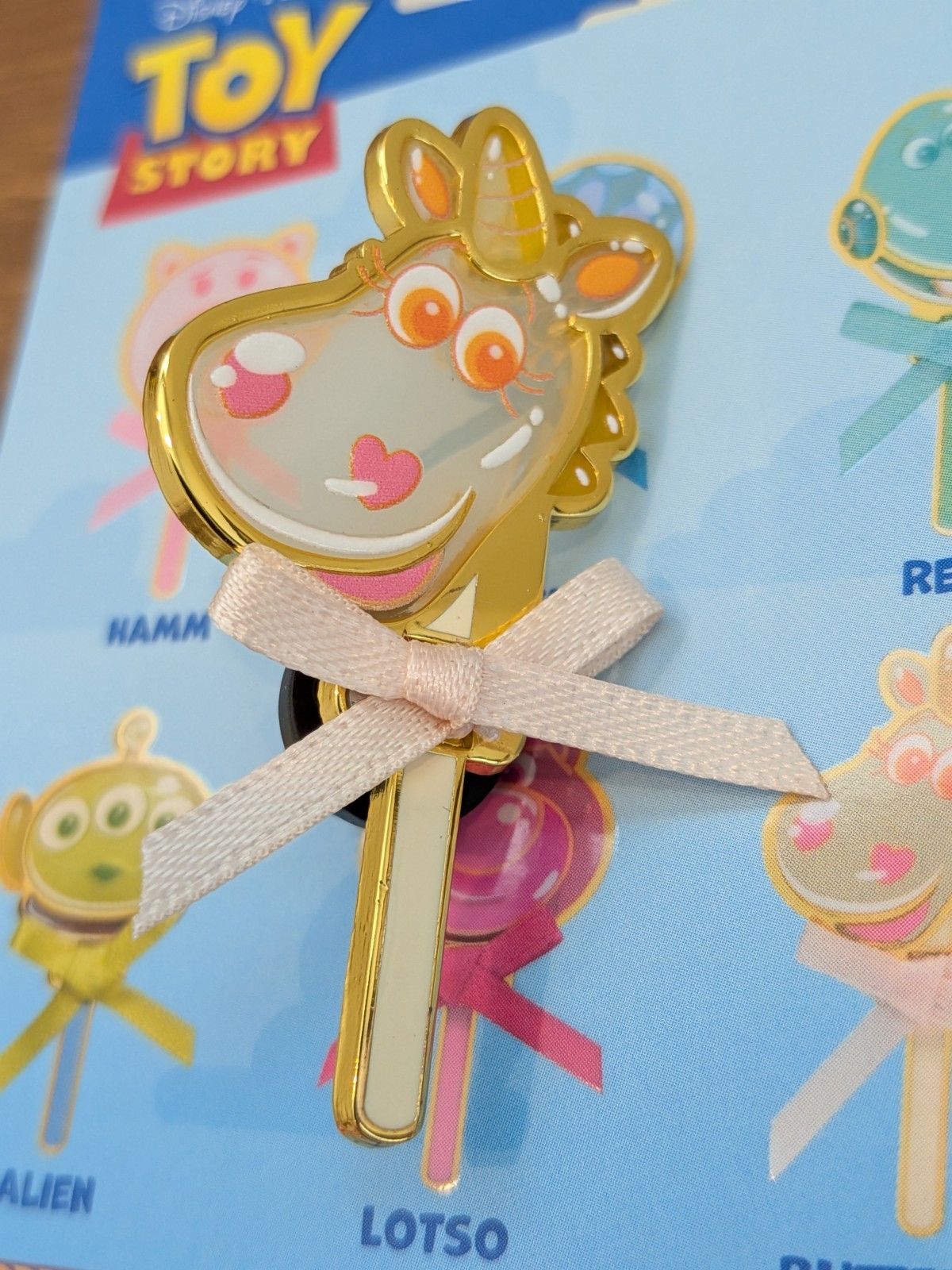 Disney Pixar Toy Story Character Lollipops Stained Glass Pin Buttercup Bow New
