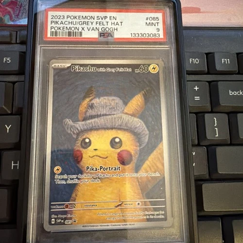 2023 Pokemon SVP EN Pokemon X Van Gogh #085 Pikachu with Felt Hat PSA 9