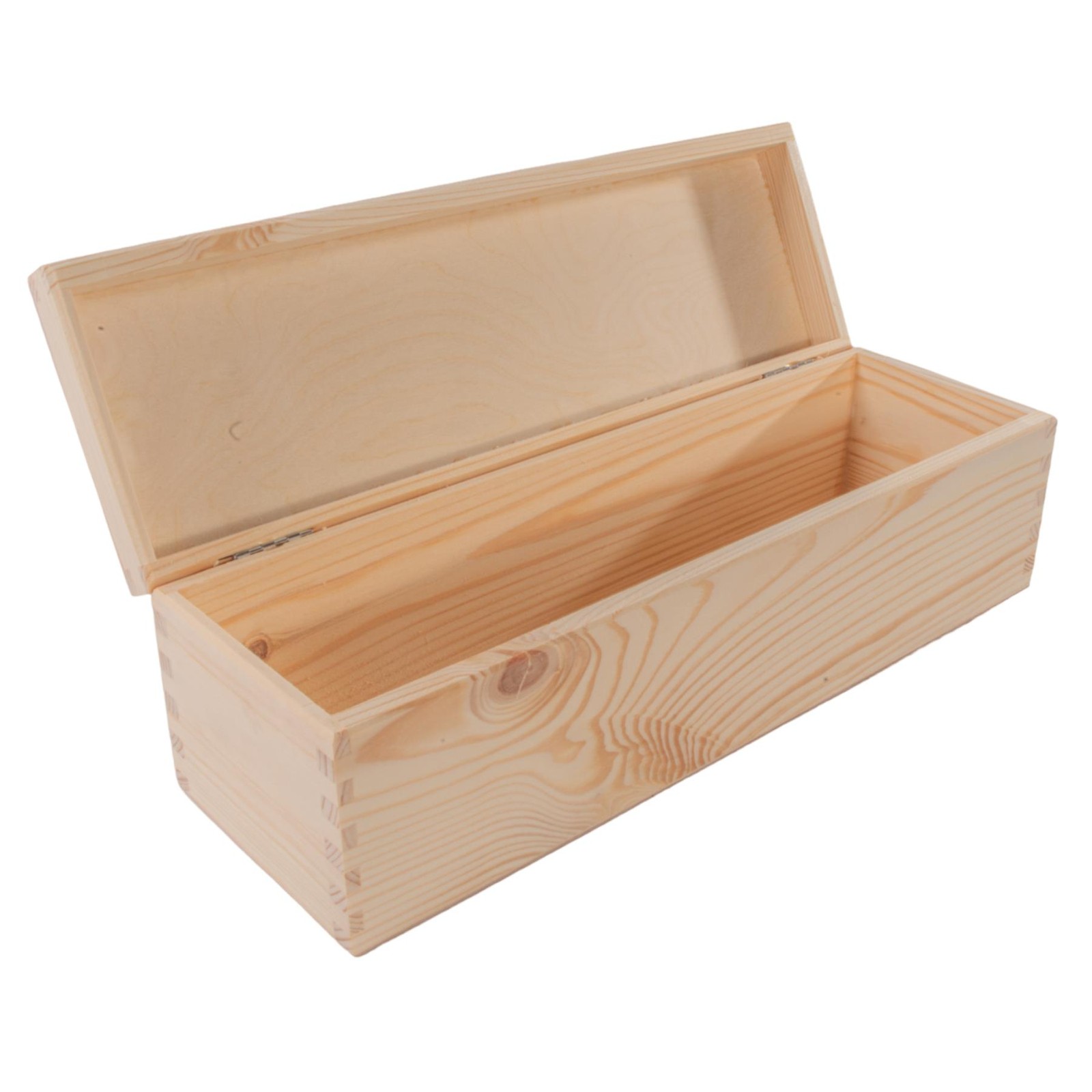 Wooden Oblong Lidded Box 36x11x10.5 cm / Rectangular Decorative Keepsake Storage