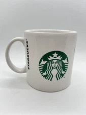 Starbucks Coffee Mug White Green Mermaid Logo Made In Mexico 12 Oz 2011