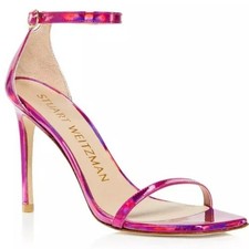 Stuart Weitzman Nudistcurve 100 Ankle Strap High Heel Sandals Size 8