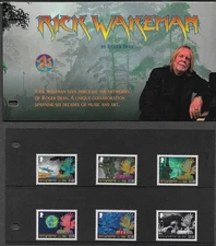 Rick Wakeman Yes  Stamps in Folder Music Rock  mnh Art Roger Dean 2025 I.O.Man
