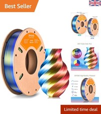 High Accuracy 1.75mm Silk PLA Filament 250g - Triple Color for Gorgeous Prints