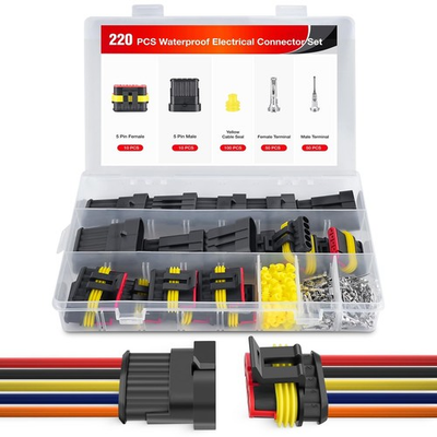 #ad #ad Nilight 220PCS 5 Pin Electrical Connector ‎Plug Male Female Terminal Wire Conne $12.99